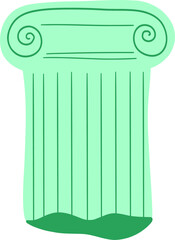 piece of green Greek column