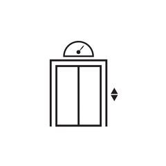 Elevator icon set Lift symbols for app web banner logo icon button - SVG File