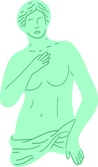 Fototapeta premium green Greek statue