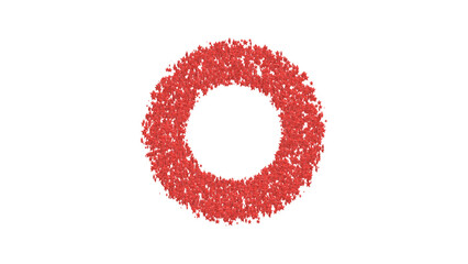 red stars, Christmas wreath round frame, abstract design element portal, dot and particle shape for blend mode, isolated dot and particle light effect.