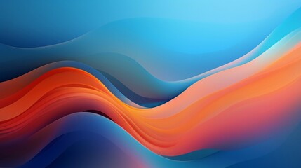 abstract blue with orange and white gradient in wallpaper. generative AI