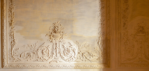 vintage wall texture with stucco ornament