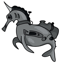 Cute vector illustration for children: cartooned pony horse character ready to print