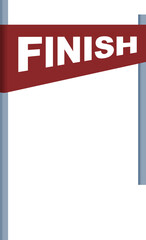 Illustration of finish banner. Finish Banner Illustration.