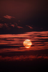 sunset over the sea