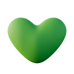 green heart eco icon, 3d rendering, sustainability, reduce co2 emission, green energy concept - 593272010