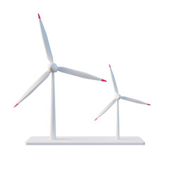 wind turbine renewable power energy icon, 3d rendering, sustainability, reduce co2 emission, green energy concept - 593272051