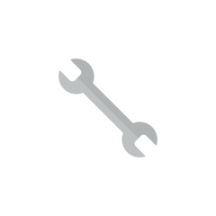 Wrench vector flat icon on white background