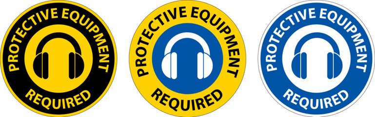 Symbol Floor Sign, Protective Equipment Required