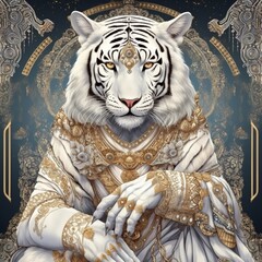 White Tiger as a King, Generative KI
