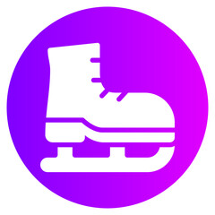 ice skate gradient icon