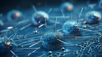 Man made Virus, a close up shot