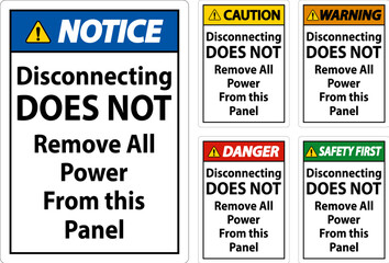 Warning Disconnecting Does Not Remove All Power From this Panel