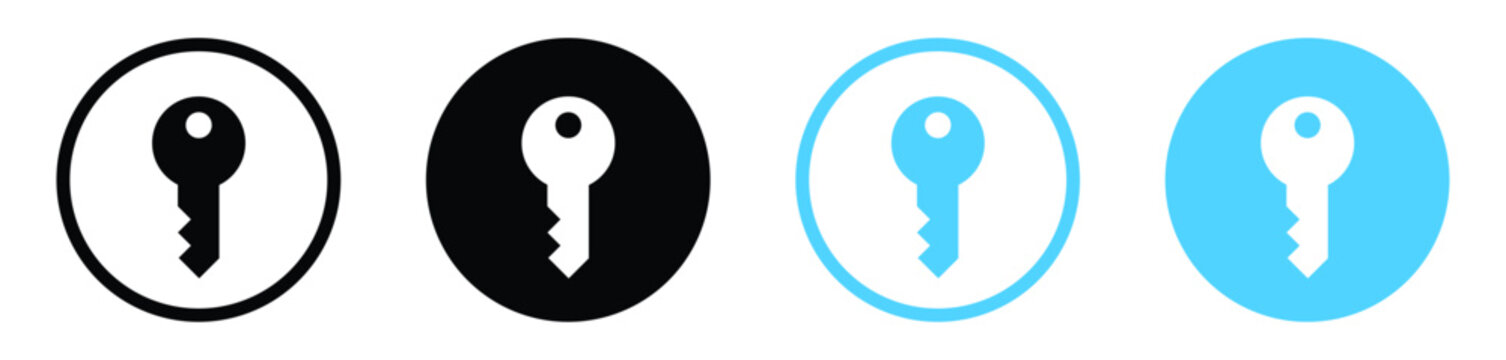 key icon set. key lock icon , access account login password icons - house key icon security symbol. vector interface app icons