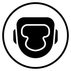 boxing helmet glyph icon