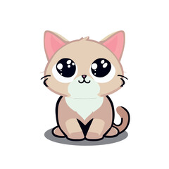 Obraz premium cute cat with big eyes activity