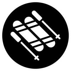 ski glyph icon