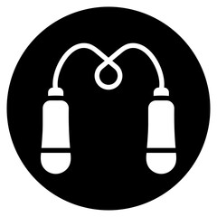 skipping rope glyph icon