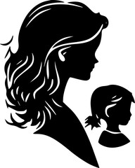 Mom - Minimalist and Flat Logo - Vector illustration