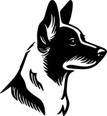 Dog Clip Art | Black and White Vector illustration