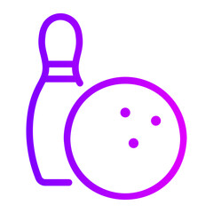 bowling gradient icon