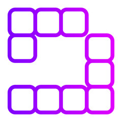 tetris gradient icon