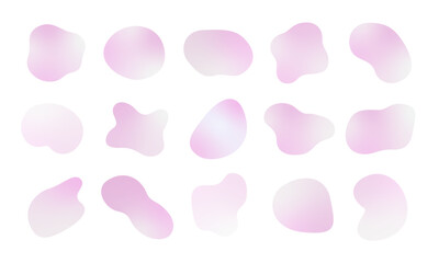 パープル・ピンクの液体・ゆるい・曲線のベクターフレーム素材	
