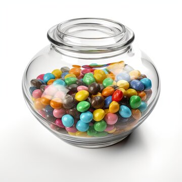 Indulge in Sweet Dreams: A Candy Jar Filled with Colours and Sugar: Generative AI
