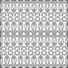 Stylish texture with figures from lines.Abstract geometric black and white pattern for web page, textures, card, poster, fabric, textile. Monochrome graphic repeating design. 