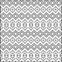 Stylish texture with figures from lines.Abstract geometric black and white pattern for web page, textures, card, poster, fabric, textile. Monochrome graphic repeating design. 