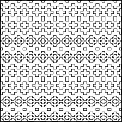 Stylish texture with figures from lines.Abstract geometric black and white pattern for web page, textures, card, poster, fabric, textile. Monochrome graphic repeating design. 