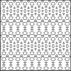 Stylish texture with figures from lines.Abstract geometric black and white pattern for web page, textures, card, poster, fabric, textile. Monochrome graphic repeating design. 