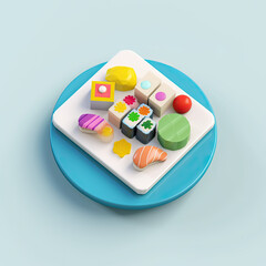 Softly Lit Isometric Porcelain Object: A Trending Modular Constructivism 
