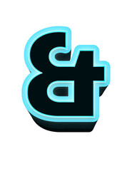 Neon alphabet letters