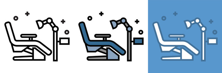 Medical Dental Unit Icon, this icon represents a dental unit, typically used in dental clinics or offices.