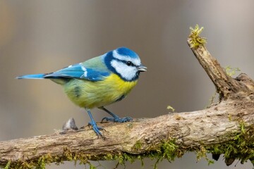 Closeup shot of a blue tit bird
