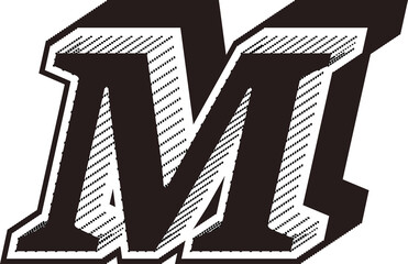 Black and white letters