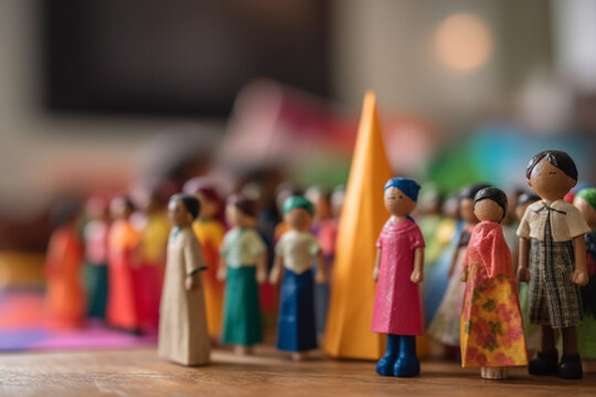 banner, A picture of a teacher celebrating cultural diversity and inclusivity in the classroom, bokeh, Teacher's day Generative AI