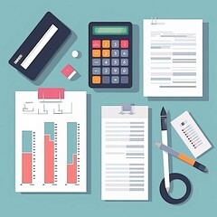 Präsentation Hintergrund und Vorlage für Verrechnung und Zahlen Themen