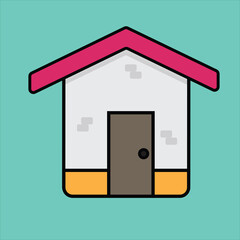 Vector illustration of a house. Flat design for web and mobile applications.