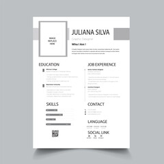 Professional Resume cv Layout template
