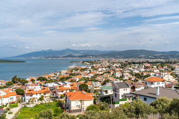 Fototapeta na wymiar Iskele district view in Urla Town of Turkey