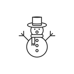 Snowman icon, isolated Snowman sign icon, vector illustration