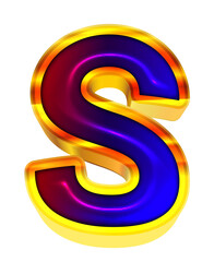 Glossy alphabet letters