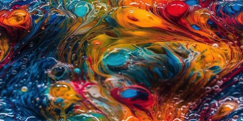 Voilages Mélange de couleurs background with drops, Created by AI generation, AI generative