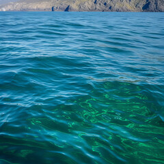 Obraz premium Blue green ocean water. Illustration AI Generative.