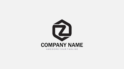 letter Z logo line icon