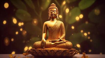 Buddha Purnima Holiday Background. Illustration AI Generative.