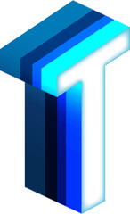 Isometric alphabet letters