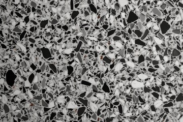 seamless texture of black and white terrazzo stone from generative ai